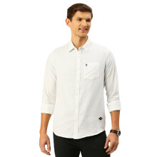 Camisa Slim Fit de Algodão para Homens Thomas Scott (TS1101_Branco Médio)