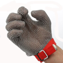 Cut Resistant Chainmail Glove Stainless Steel Food Grade Safety for Chef Butcher with Adjustable Strap XL