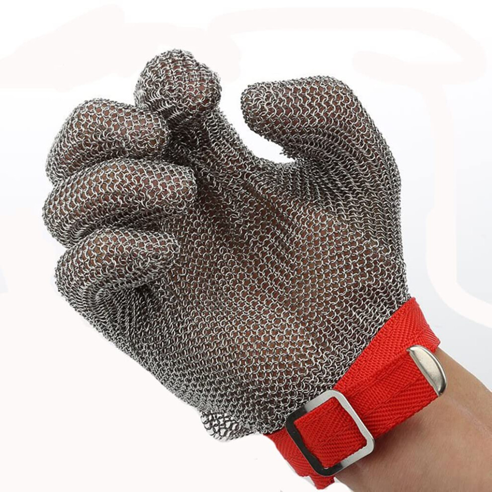 Cut Resistant Chainmail Glove Stainless Steel Food Grade Safety For Chef Butcher With Adjustable Strap Xl 9771547752516