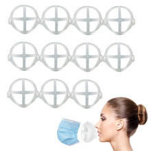 3D Mask Bracket 10PCS Washable Silicone Face Mask Inner Support Frame for Comfortable Breathing Space
