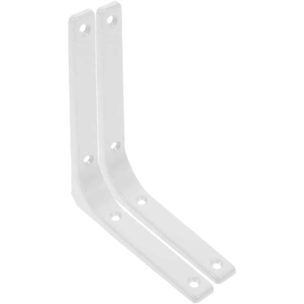 2Pcs Heavy Duty L Shelf Brackets For Wall Mount, Black Metal Corner Brace With Rustresistant Finish 9092120377248