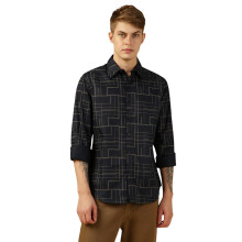 Camisa Casual de Manga Longa para Homem Dennis Lingo Azul com Gola Spread