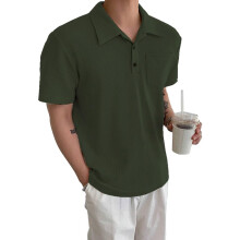 Pivl Herre Sommer T-Shirt med Halv Ærme-XL-Olive