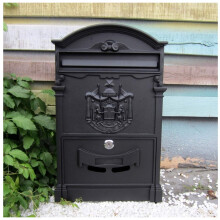 Vintage Wall Mounted Mailbox with Lock, Decorative Outdoor Metal Mailbox for Home Letters