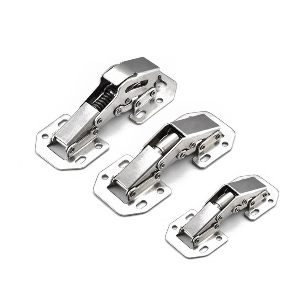 5Pcs Soft Close Cabinet Hinges Nickel Plated Hydraulic Door Hinges Nodrill Easy Install 4 Inch 9092120377422