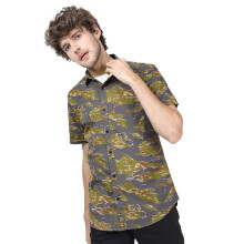 Camisa Ketch Masculina com Estampa em Letras (Khsh000735_Olive/Grey XL)