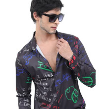Camisa Slim Fit para Homens Ketch (Khsh001136_Preto M)