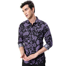 Ketch Ανδρικό Πουκάμισο Μακρύ Μανίκι Slim Fit (Khsh001363_Lavender_L)