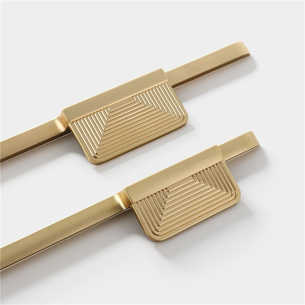Copper Brushed Gold Cabinet Handles Zinc Alloy Drawer Pull 64Mm For Kitchen Furniture Wardrobe 9330225222354