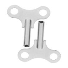 2pcs Durable Steel Clock Winding Key Set for Grandfather Clocks, Ergonomic Non‑Slip Grip