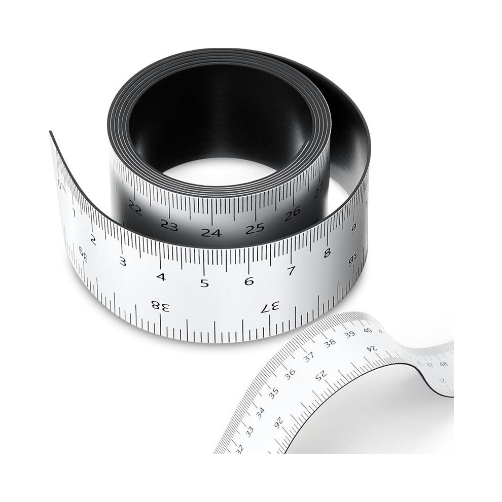 2 Pack 39.37 Inch Magnetic Measuring Tape Centimeters Magnetic Flexible Rulers Magnetic Tape Measure,Suitable For Lathes 6033454371079