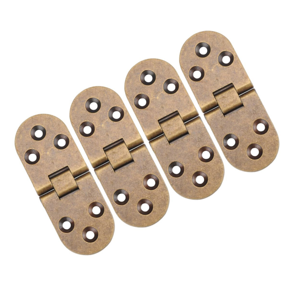 Retro Bronze Cabinet Hinges 4Pcs Durable Zinc Alloy Construction For Smooth Door Movement 9092120377668