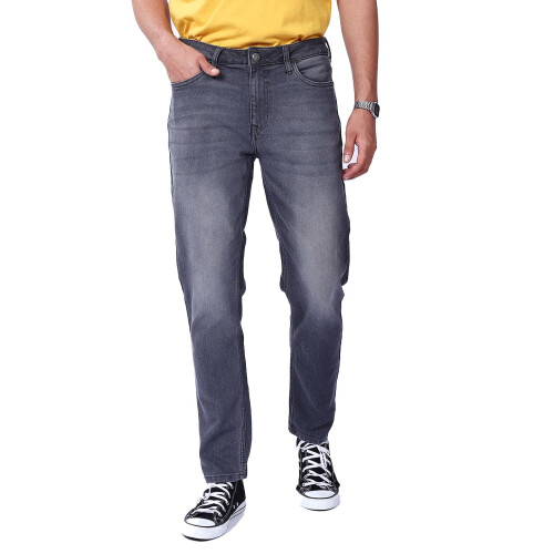 Indian Garage Co Ανδρικά Slim Fit Γκρι Τζιν Mid-Rise