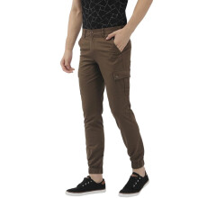 The Indian Garage Co. Heren Slim Casual Broeken (0419-CARGO02-03-Choco_Brown_32)