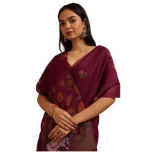 Soch Kvinno Magenta Chanderi Pichwai Print Saree