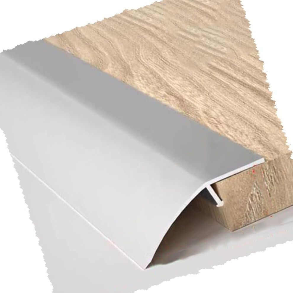 Silver Aluminum Floor Transition Strip 90Cm Non Slip Door Threshold Ramp For Wheelchair And Uneven Floors 3 Pack