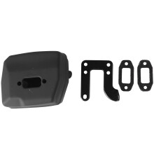 Chainsaw Exhaust Muffler with Support Gasket Plate for  61 66 162 266 268 272 Chainsaws 503476901 503406402