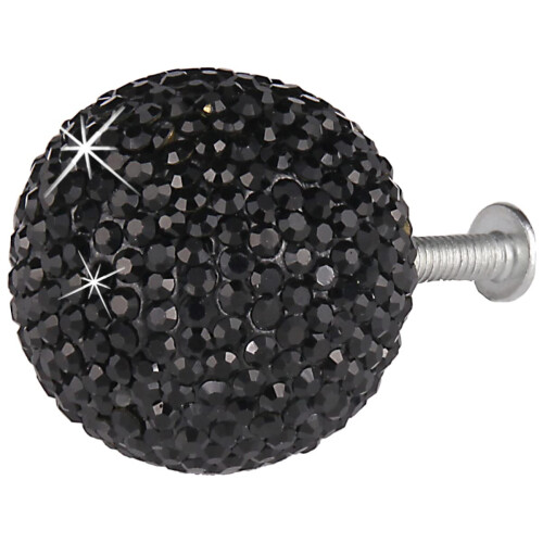 Crystal Cabinet Knobs Clear Drawer Pulls, Single Hole Round Design for Dresser Wardrobe Cupboard