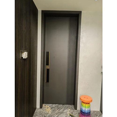 Modern Door Pull Handle Black Gold Heavy Duty Aluminum Front Entry Set TwoSided Flat Bar 40cm 1