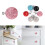 Crystal Cabinet Knobs Clear Drawer Pulls, Single Hole Round Design for Dresser Wardrobe Cupboard 3