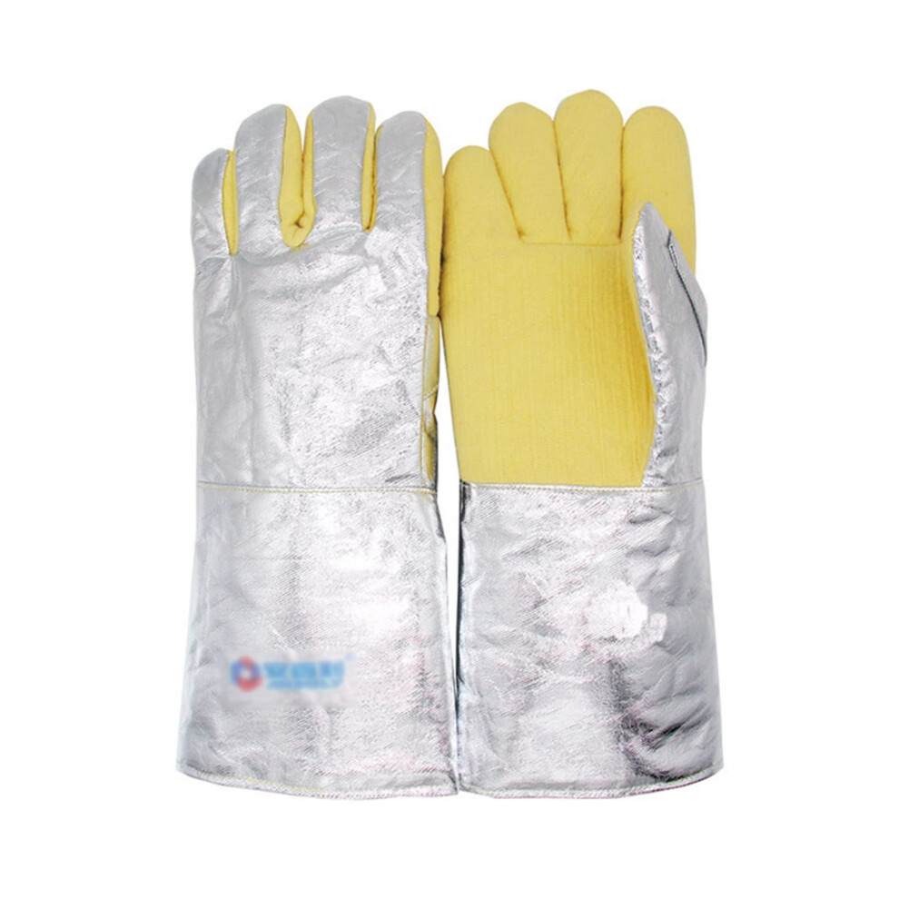 Heat Resistant Gloves 500C Aluminized Welding Gloves With 36Cm Extended Cuff And Aramid Insulation Layer 9330225222767