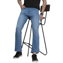 The Indian Garage Co Män Bootcut Mid-Rise Stretch Jeans Blå