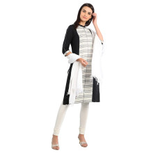 Aurelia Dames Katoenen Kurta (19FEA10644-700048_Zwart_X-Small)