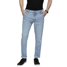 The Indian Garage Co Män Slim Fit Solid Mid-Rise Stretchable Jeans Blå, 30