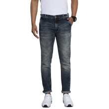 The Indian Garage Co Ανδρικά Slim Fit Solid Mid-Rise Stretchable Jeans Μπλε, 30