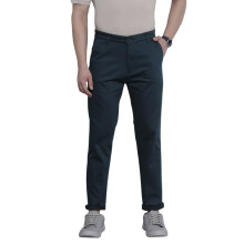 The Indian Garage Co Herr Slim Fit Solid Mid Rise Stretchable Chinos Marinblå 32