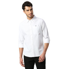 Camisa Thomas Scott Masculina | Manga Longa | Cor Sólida | Ajuste Regular | 100% Algodão | Colarinho Botão