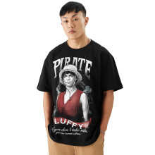 The Souled Store Officielle One Piece: Luffy The Pirate King T-shirts i sort til mænd og drenge