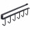 Wall Mounted Hooks Rack with 6 Hooks, SpaceSaving Under Cabinet Mug Holder for Kitchen, Durable Iron Construction 1