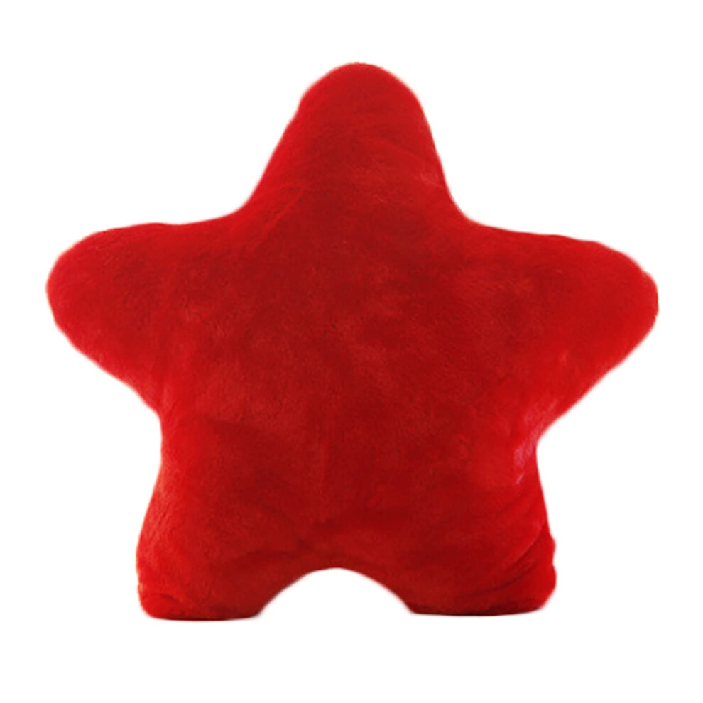 Plush Star Pillow 15.7 Inch Cute Stuffed Star Cushion For Kids Bedroom Decor Soft And Huggable Red