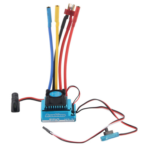 120A Waterproof RC ESC Brushless Electronic Speed Controller with LED Program Card for 1/10 RC Car