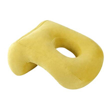 Soft Plush Nap Pillow for Students and Office Desk Ergonomic Support Yellow 13x8.6x5.1in