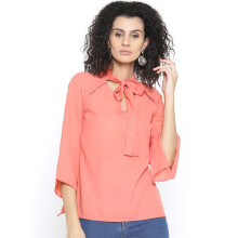 Style Quotient Dames Koraal Oranje Effen Top-S-Koraal