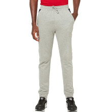 Calças Jogger Slim Fit Terry Sporto Com Bolsos Laterais e Zíper (102-1P-Greymelange-Xl)