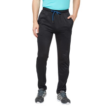 Sporto Calças Slim Fit Com Bolsos Laterais Zipper Contrastantes (112-1P-Blackbb-Xxl)