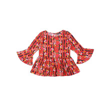 Style Quotient Meisjes Geprinte Peplum Top (Ss20Sqsana_Rood-Rood-7-8 Jaar)