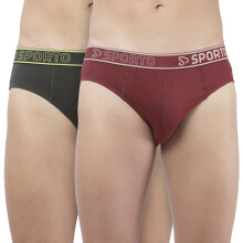 Sporto Macho Super Algodão Penteado Mini Cueca 2-Way Pack De 2 (Cor Pode Variar)