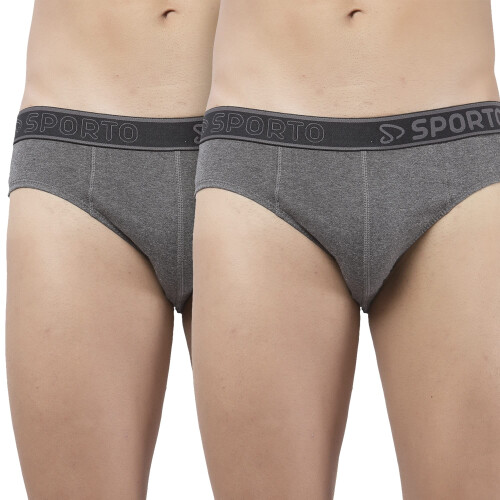 Sporto Macho Super Algodão Combinado Mini Brief Pack De 2 (Cor Pode Variar)