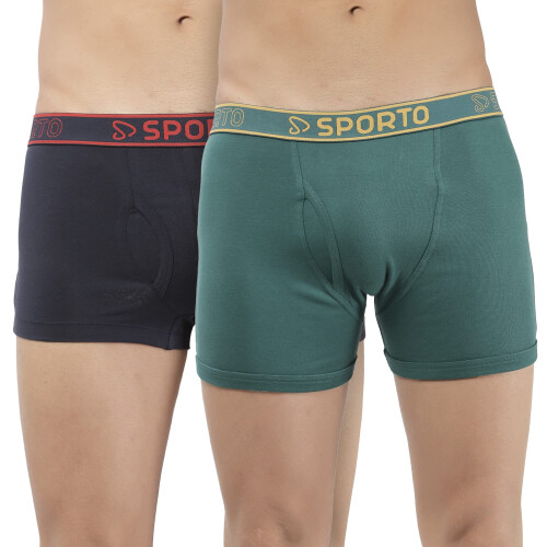 Sporto Macho Super Algodão Combinado Mini Trunks Pack De 2 (Cor Pode Variar)