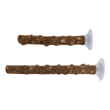 2PCS Wood Bird Perch Stand with Suction Cup Design For Parrots