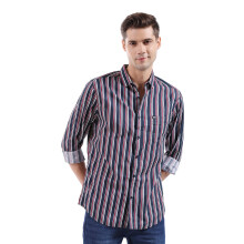 Camisa Slim para Homem da Indian Garage Co (0619-SH04-07-Navy Blue_Navy Medium)