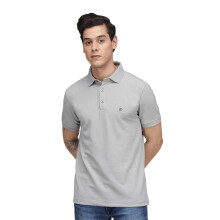 Camisa Polo de Algodão para Homem Sporto | Sem Rugas | Cinza