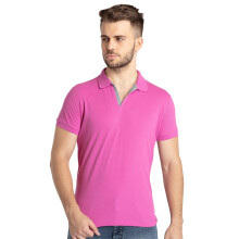 Status Quo Ανδρικό Πόλο Μπλουζάκι Slim Fit | Mouve | XL | Cr-Qb-12-Mouve-XL