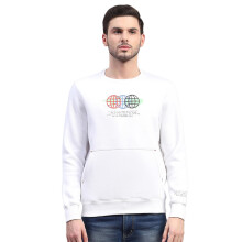 Rockit From House Of Monte Carlo Heren Witte Gedrukte Ronde Hals Volledige Mouw Sweatshirt (2240102414-1-46)