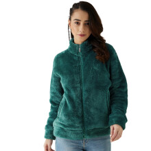 Modeve Dames Effen Volledige Mouw Jas Voor Winter Teal