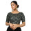 Blusa acolchoada verde em georgette com embellishments e lantejoulas da Soch 1